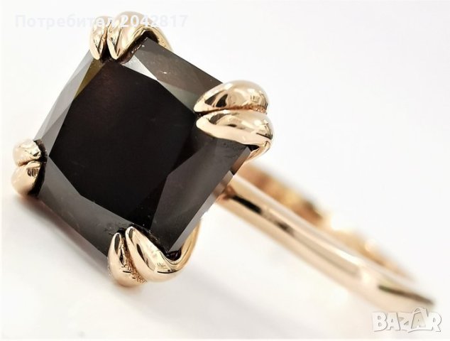 Уникален пръстен с натурален тъмно оранжев диамант 2 карата, снимка 7 - Пръстени - 41834797