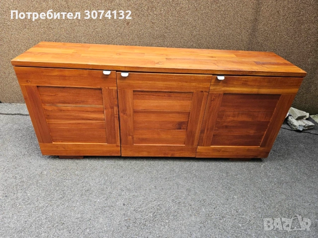 Контрабюфет в стил Рустик изработен изцяло от масив, снимка 4 - Бюфети - 53599445