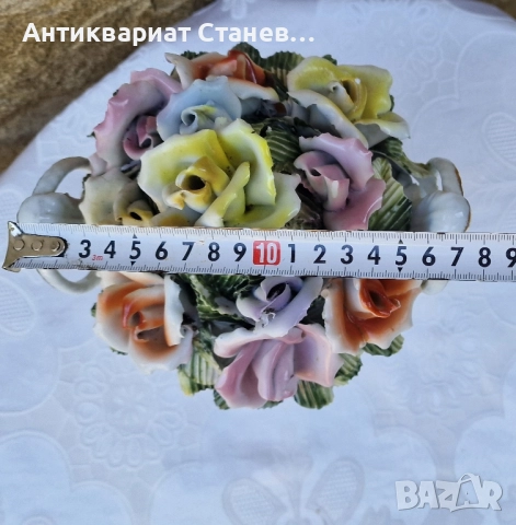 🌸✨ Порцеланова кошница с 3D цветя – изящна изработка ✨🌸, снимка 18 - Статуетки - 51518239
