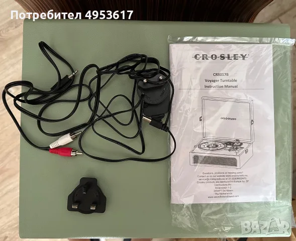 Грамофон Crosley Voyager, снимка 7 - Грамофони - 56139252