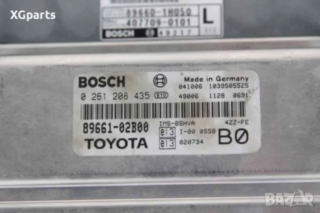 Компютър двигател за Toyota Corolla E12 1.4i 97 к.с. (2001-2007) 0261208435, 89661-02B00, снимка 2 - Части - 47327798