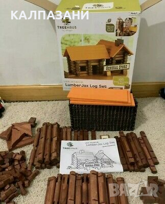 Дървена къща - Lumberjax General Store Real Wood Building Log Set  165 ч 2022, снимка 3 - Конструктори - 36494336