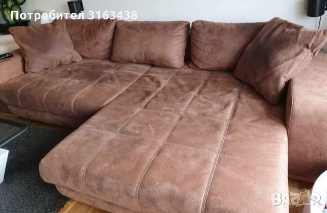 Кафяв ъглов диван с електрически функции, снимка 11 - Дивани и мека мебел - 36002991