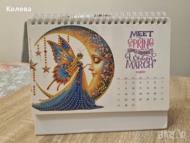 НАСТОЛЕН ДИАМАНТЕН КАЛЕНДАР , снимка 6 - Гоблени - 52666565