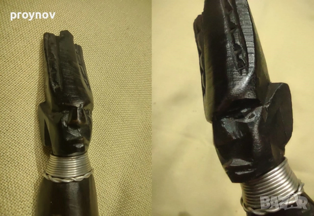 Дървен ритуален кинжал – жезъл от Африка., снимка 2 - Антикварни и старинни предмети - 52176601