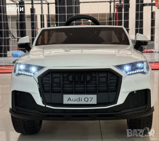 Акумулаторен джип Audi Q7 12V с меки гуми с Кожена седалка , снимка 10 - Детски велосипеди, триколки и коли - 48292872