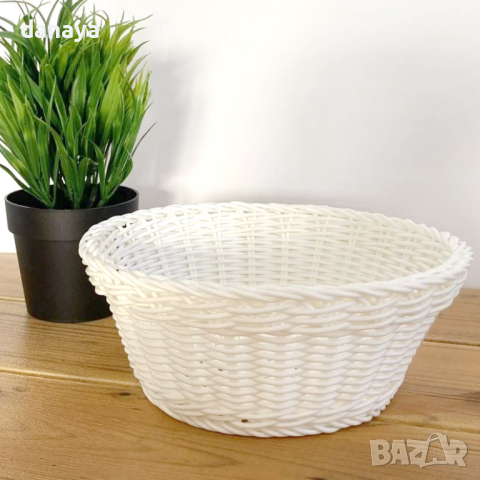 4540 Кръгъл плетен панер за хляб, 20см