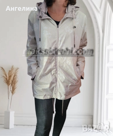 Макси дамско двулицево яке тип шлифер с връзка на талията., снимка 5 - Якета - 51880636