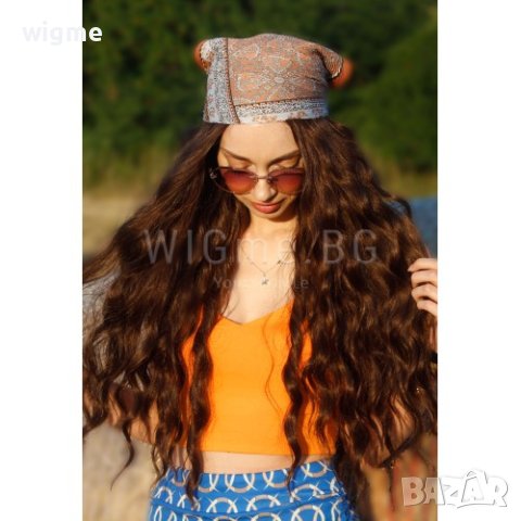  НОВА дълга къдрава кестенява перука Магдалена - ОТЛИЧНО КАЧЕСТВО!, снимка 1