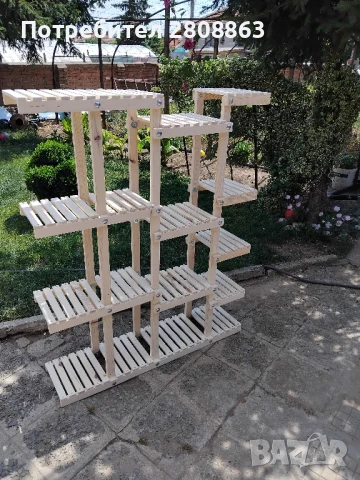 Цветарник от дърво , снимка 3 - Декорация за дома - 50744042