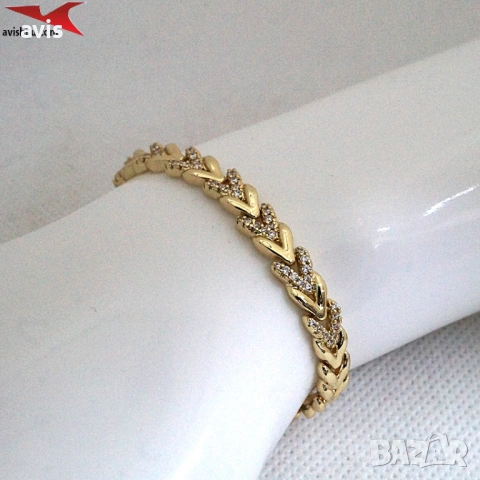 Гривна с 14К златно покритие 234857, снимка 4 - Колиета, медальони, синджири - 53601832