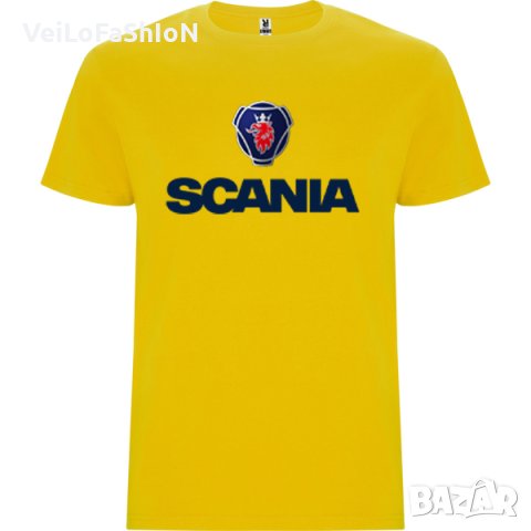 Нова мъжка тениска SKANIA (Скания) в жълт цвят 