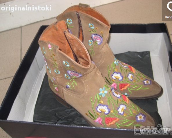  Естествена кожа боти  маркови, снимка 1