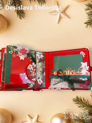 Ръчно изработен коледен албум за снимки , снимка 11 - Коледни подаръци - 52376028