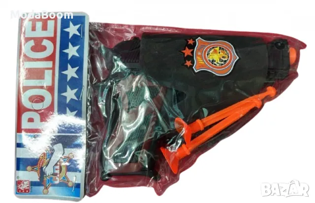 Полицейски комплект за малките герои – пистолет, калъф и стрелички, снимка 4 - Други - 48869954