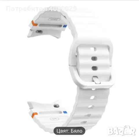 Силиконова каишка Samsung Galaxy Watch 4 5 6 7Classic 40 42 44, снимка 3 - Друга електроника - 49163508