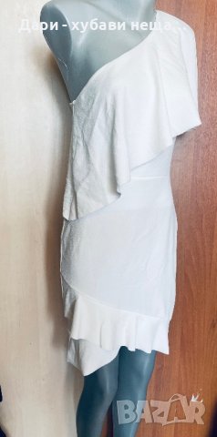 Бяла рокля с едно рамо🍀❤️M,M/L❤️🍀арт.5004, снимка 2 - Рокли - 41285777