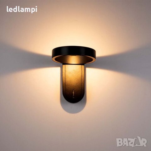 LED Аплик 5W Черен 2in1 Смяна на светлината, снимка 8 - Лампи за стена - 42078523