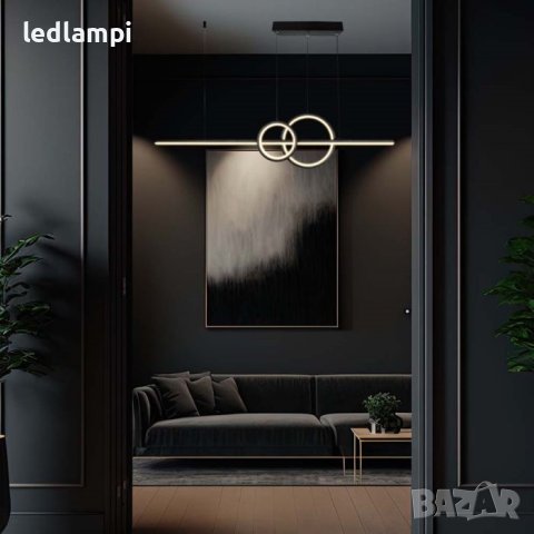 LED Полилей 15W Черен Неутрално Бяла Светлина, снимка 6 - Полилеи - 40758023