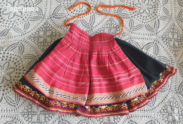 Автентични детски- кърлянка и престилка от Хърцайска носия