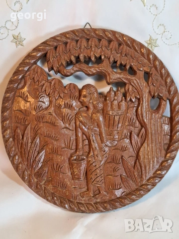 дървено пано за стена дърворезба 34/2