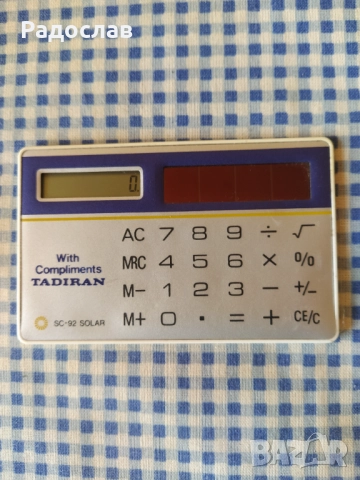  стар джобен соларен калкулатор , снимка 2 - Колекции - 52424552