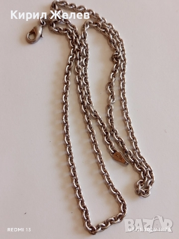 Класически изчистен дизайн сребърно синджирче нежно финно елегантно 27318, снимка 2 - Колиета, медальони, синджири - 52961828