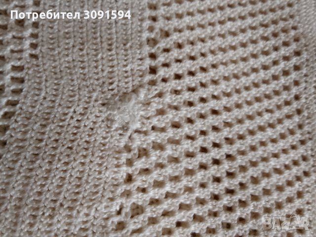  рокля плетена на една кука цвят екрю  памук, снимка 3 - Рокли - 41658110