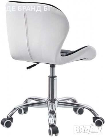 Ергономичен офис стол в черно и бяло МОДЕЛ 213, снимка 3 - Столове - 36065640