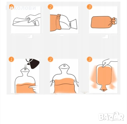 Загряваща възглавница Zola, С пухкава калъфка, Гума, 2л 4.75, снимка 4 - Декорация за дома - 53399882