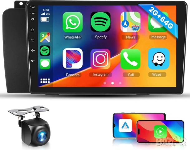 Мултимедия с Android за Volvo XC70, V70, S60, Андроид, навигация, плеър, Волво, двоен дин, 2004-2007, снимка 3 - Аксесоари и консумативи - 53212593