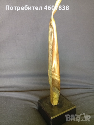 Скулптура бронз 24 см, снимка 3 - Статуетки - 52060765