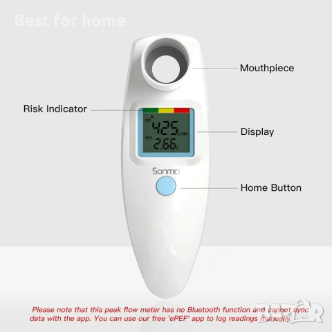 Преносим CE сертифициран дигитален пиков дебитметър с медицинско ниво, снимка 7 - Други - 53814797