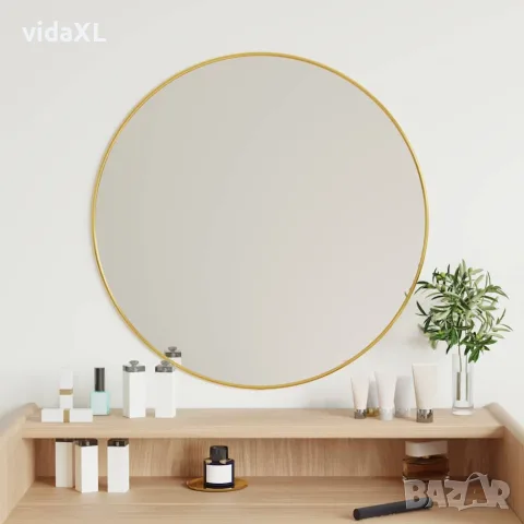 vidaXL Стенно огледало злато Ø 60 см кръгло, снимка 2 - Огледала - 56147244