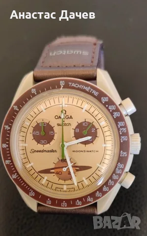 OMEGA + SWATCH Speadmaster, снимка 8 - Мъжки - 56057093