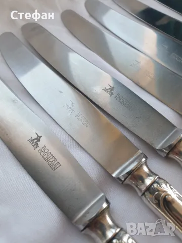 Комплект посребрени ножове, снимка 5 - Антикварни и старинни предмети - 47857195