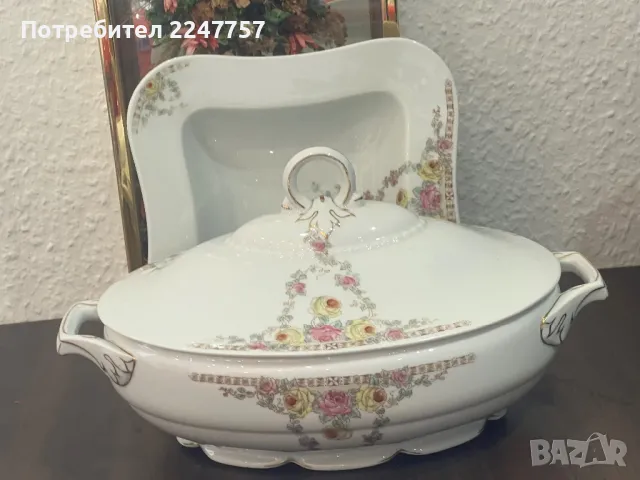 Терин с купа стар порцелан Bavaria, снимка 2 - Антикварни и старинни предмети - 47689738