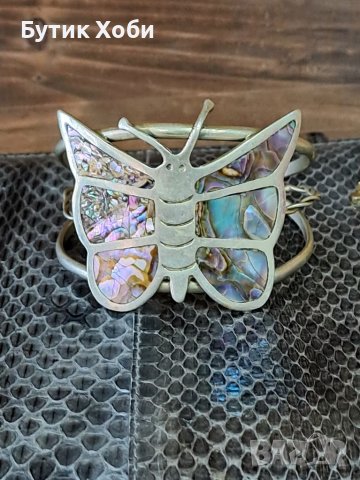 Винтидж мексиканска гривна с абалон 