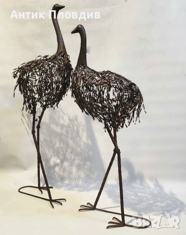 Комплект метални скулптури „Ему“, снимка 5 - Градински мебели, декорация  - 53382874