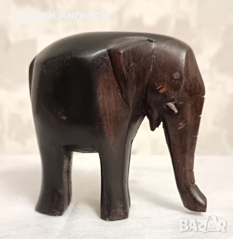 Дървени ръчно резбовани фигурки на слонове, снимка 3 - Антикварни и старинни предмети - 51802670