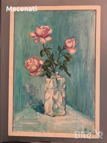 КАЛИНА ДИМИТРОВА масло/натюрморт, снимка 3 - Картини - 53099850