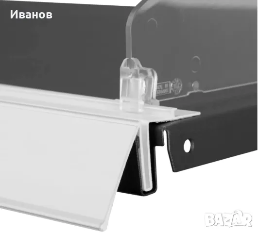 Ценова шина с ръб за захващане на разделители, самозалепваща се., снимка 2 - Стелажи и щандове - 47259267