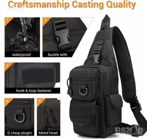 тактическа чанта с кобур за оръжие водоустойчива USA Tactikal KOMBT, снимка 4 - Екипировка - 37641055