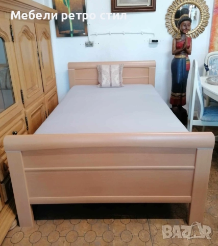 Масивно легло внос от Германия, с размери 120/200 см в комплект с подматрачна рамка и матрак., снимка 3 - Спални и легла - 52175666