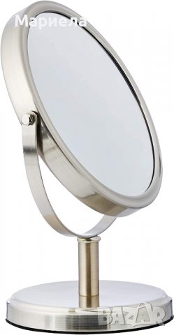 Козметично огледало Amazon Basics - Double-sided modern cosmetic mirror, Nikel, снимка 4 - Друго оборудване - 38863411