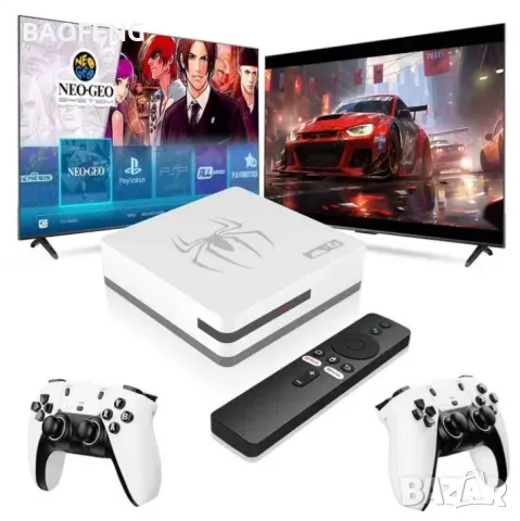 Нова G7 Android 14Игрова конзола и tv box в едно Plus Gaming TV Box 40,000 + Games WIFI 2 джойстика, снимка 4 - Nintendo конзоли - 48846845