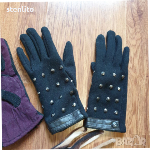 Лот от три чифта дамски ръкавици за 6 лева, снимка 4 - Ръкавици - 36135613