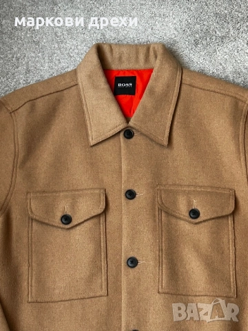 BOSS Lom_1 Wool Overshirt L, снимка 5 - Якета - 52913123