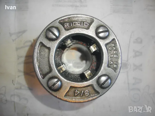 3/4" цол RIDGID Made in USA РЕЗБОНАРЕЗНА ГЛАВА ЗА РЕЗБИ НА СТОМАНЕНИ ТРЪБИ ЗА РЪЧНА ВИНТОНАРЕЗКА , снимка 3 - Други инструменти - 48057660