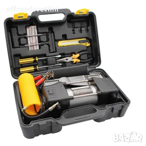 Компресор за гуми инструменти в куфар StahlMayer Комплект Пътна Помощ